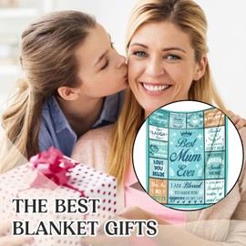 Einanmut Gifts for Mum, Mum Birthday Gifts - Throw Blanket Best Mum Gifts from Daughter Son, Mum Gifts Presents for Mum Mummy on Christmas Birthday Mother's Day, Fluffy Mum Blanket 50 x 60 IN