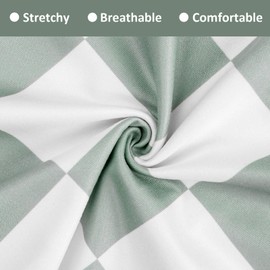 Newborn Lounger Cover, Ultra Soft Comfortable Baby Lounger Slipcover for Infant Lounger Pillow, Green Checkerboard (Lounger Not Included)
