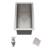 MENSARJOR Undermount Kitchen Sink, Premium 304 Stainless Steel Bar Sink,Single