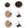 Pack of 20 Bronze Leather Rivets, Full Copper Flat Head