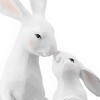 Regency International Resin Bunny Kissing Baby, 10.5 Inches, White, Easter,