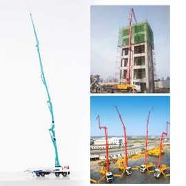 GoolRC Concrete Pump Truck, 1:55 Scale Diecast Car Model Car, Simulation Engineering Machine Model