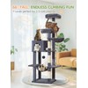 Taoqimiao MS042G Cat Tree,66-inch Large Cat Tower with Scratching Posts,