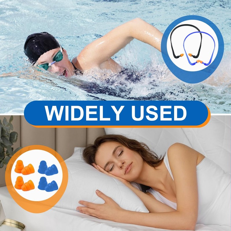 4 Ear Plugs for Comfortable, Pressure-Free, Noise Reducing Hearing Protection