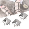 Pack of 100 9 mm Square Rivets, Pyramid-Shaped Punk Rivet