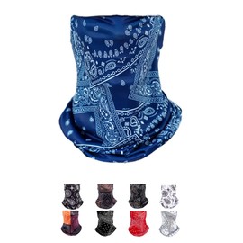 Trifong Face Cover, For Summer, UV Protection, Cooling, Paisley Pattern, Face Mask, Ear Hook, Camouflage, Thin, Breathable, Neck Guard, Survival Games, Motorcycle, Bicycle, Hay Fever, UV Protection