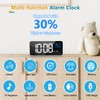 【2024 Upgraded】Digital Alarm Clock with Large Led Temperature Display, Portable