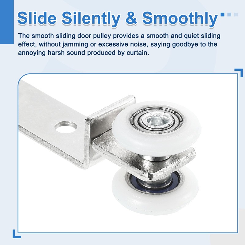 sourcing map 8Pcs Curtain Hanging Wheel, Window Track Rollers Smoothly