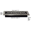 Decor Grates SPH410-NKL Scroll Floor Register, 4x10, Brushed Nickel Finish