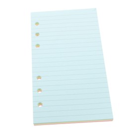 50 Refill Paper for Loose Sheets Paper Refill 6 Rings 6 Hole Planner Inserts Lined Loose Leaf Paper A5 Folder Note Coloured Paper Diary Punched Refill Papers Binding Paper Operitacx