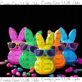 Handmade 20oz Skinny Tumbler Sublimation Transfer Easter Animals Ready To Press