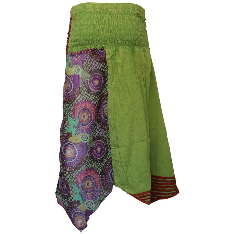 SHOPOHOLIC FASHION Hippie Boho Flowing Skirt, lime green