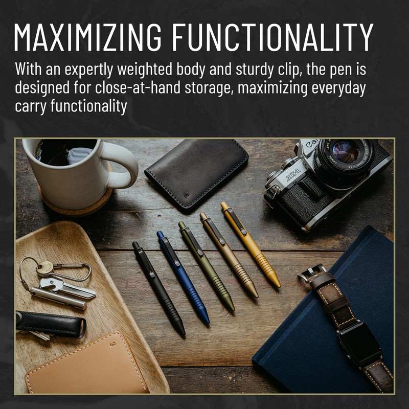 Everyman Midnight Super Matte Mini Click Pen | Compact Refillable