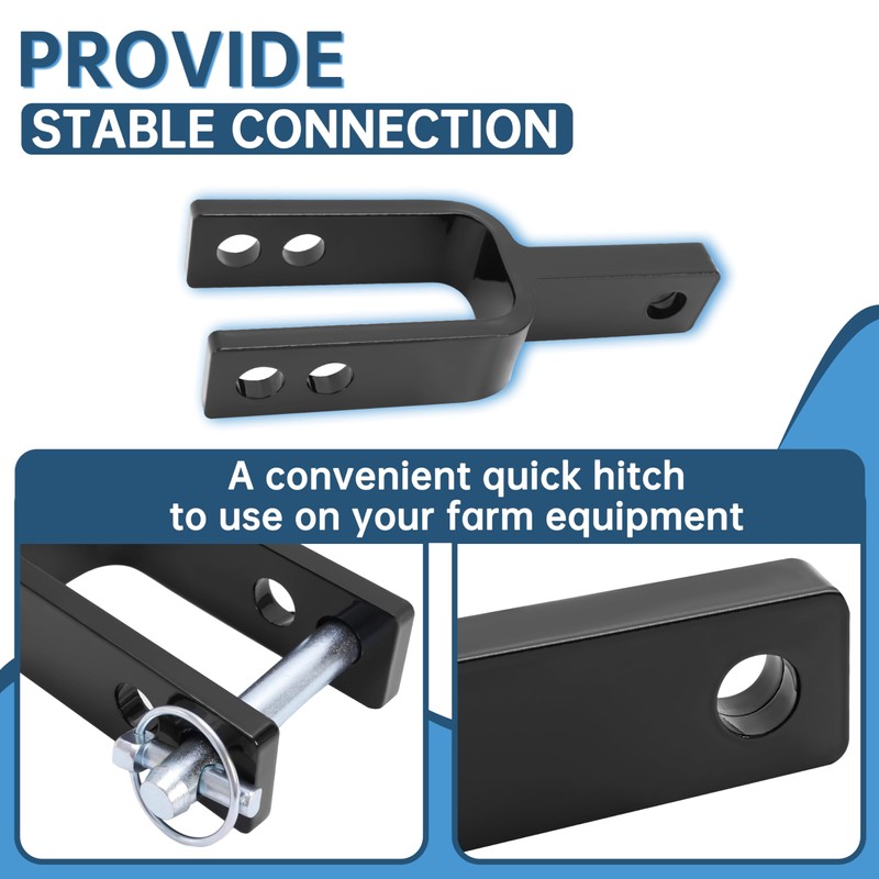 HECASA Versatile Quick Hitch Adapter Suitable for Category 1 3-Point
