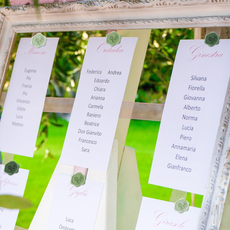 Conelist 50 Pcs Sage Green Wax Seal Stickers for Wedding