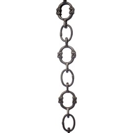 RCH Hardware CH-17-OBB Brass Chandelier Chain, Oil Bronzed Black (1 Foot)