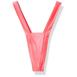 BodyZone Women's Heart Back Thong, Coral, One Size