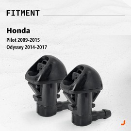 Click&Fit Two Windshield Washer Nozzles compatible with Honda Pilot 2009-2015 Honda Odyssey 2014-2017 – Wiper washer sprayers kit accessories, replacing 76810SZAA01ZA