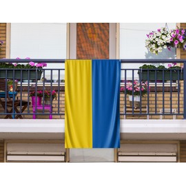 Oedim Ukraine Ukraine Flag 150 x 85 cm Reinforced and Stitched Flag with 2 Metal Eyelets and Waterproof Yellow (LEG06403001)