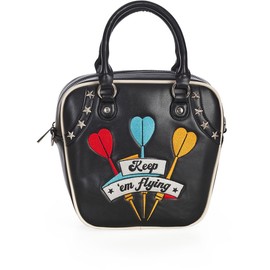 Banned Apparel Keep 'Em Flying Darts Inspired Womens Vintage Retro Rockabilly Handbag