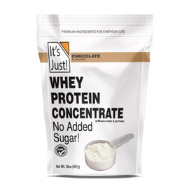 It's Just! - 100% Whey Protein Concentrate, Made in USA, Premium WPC-80, Natural Cocoa Powder (1.25 Pound, Chocolate)