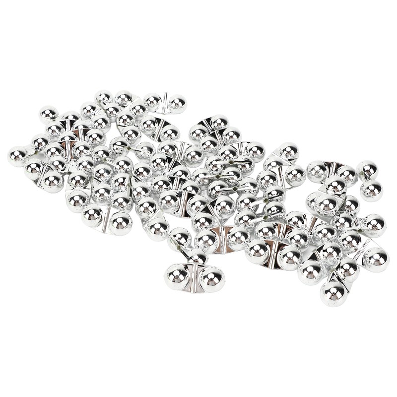 50PCS Fishing Double Rattle Metal Sea Fishing Attractor Bell Beads