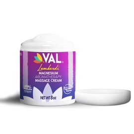 VAL Pure Zechstein Magnesium Cream with MSM and Organic Oils | Effortless Glide, Non-Greasy | | Magnesium Chloride Supplement Sourced from Zechstein Seabed | Whole Body Massage Cream | 8oz