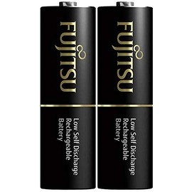 Fujitsu AA Ready to Use Rechargeable High Capacity Battery, 1.2 Volts, min.2450mAh, Double A Pack of 2 Count (HR-3UTHCEU)