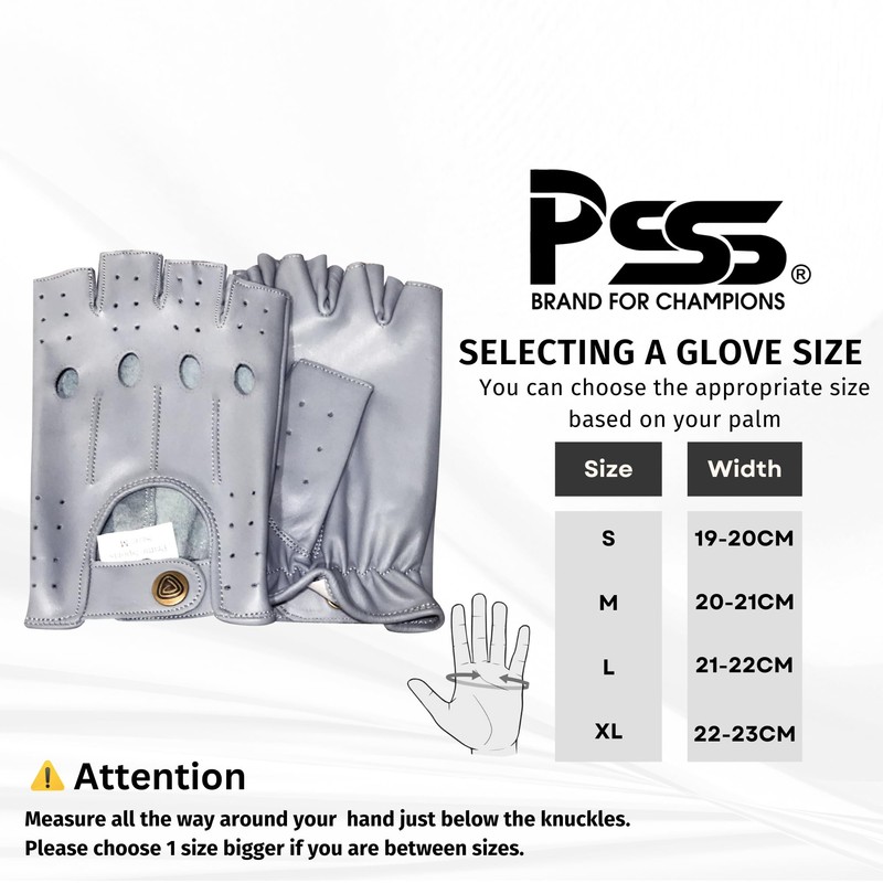 Fingerless Half-Finger Premium Driving/Cycling/Motorcycle Gloves in Real Leather 309