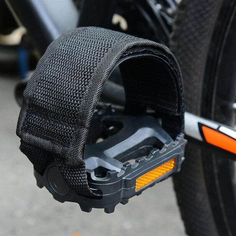 AIMALL 2PCS Exercise Bike Pedal Straps，Toe Clips Straps Fixie Bicycle