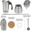 Milu Espresso Maker Suitable for Induction Hobs, 2/4/6 Cups, Stainless
