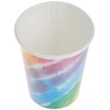 Unique Vasos de papel desechables, 9 onzas, teñido anudado, 8