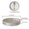 PEMAR 12.6” Mother of Pearl Round Serving Tray with Handles,