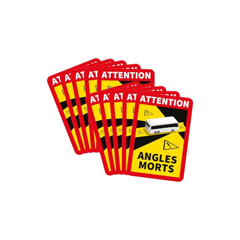 lepni.me 10 Pieces Bus Angles Morts Stickers for France |