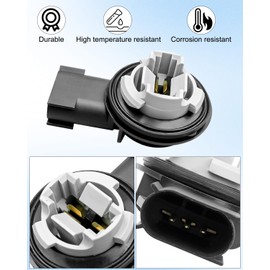 Front Turn Signal Light Socket & Turn Signal Light Connector Plug Harness Wiring Set Fit for Jeep Wrangler JK JKU 2007-2018 Replace 68065016AB 68226719AA 68030098AB 68030098AA