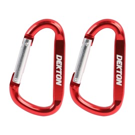 Dekton 2pc Large Carabiner Set -Heavy-Duty Metal Clips| Strong Load-Bearing Capacity|Quick-Release Locking Mechanism|Rust-Resistant Finish|Versatile Use for Gear, Keys, Accessories|Durable & Reliable