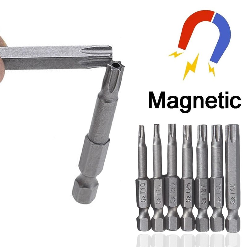 BkkvimTorx Star 6-Point Screwdriver Bit Set, Magnetic Security Tamper Resistant