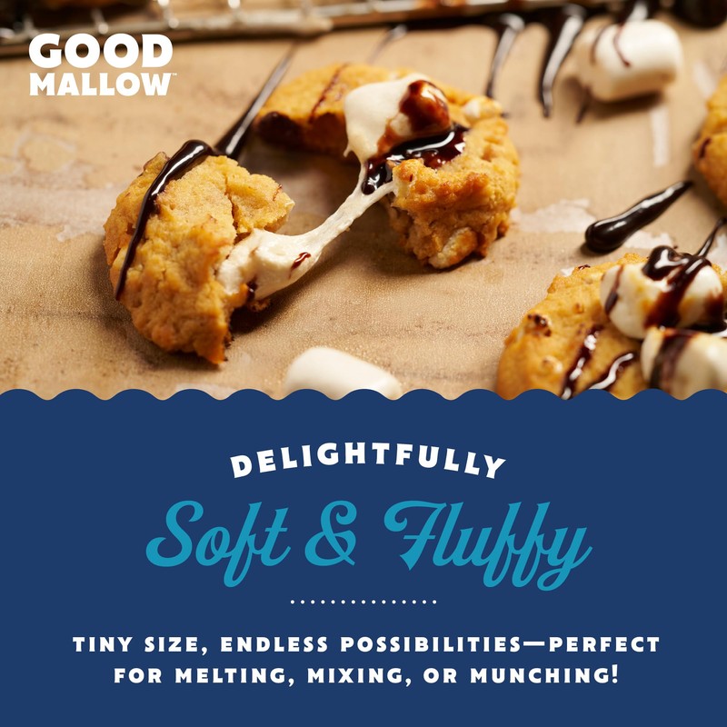 GoodMallow Mini Vegan Marshmallows - Kosher Halal Dairy & Gluten