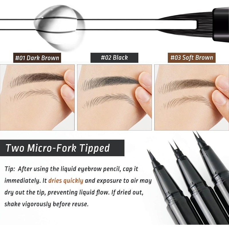 Sello De Pomada Para Cejas, Lápiz Líquido Para Cejas Con