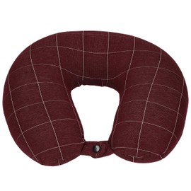 Betz Relax, travel pillow, travel neck pillow, filling, micro beads, check, colour: dark red