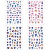 8pcs Cute Nail Art Stickers 3D Cartoon Nail Decals Self-Adhesive
