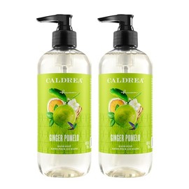 Caldrea Hand Wash Soap, Aloe Vera Gel, Olive Oil and Essential Oils to Cleanse and Condition, Ginger Pomelo Scent, 10.8 oz, 2 Pack