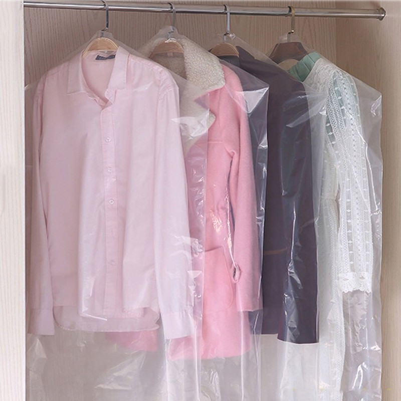 Dealglad 10pcs Plastic Transparent Clothes Suit Garment Dustproof Cover Storage