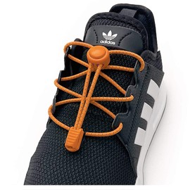 HILELIFE unisex adult elastic no tie laces – no tie laces with reflective shoe string - Orange -