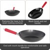 Imusa USA Inch, Red PAN-10046 12" Nonstick Carbon Steel Wok,