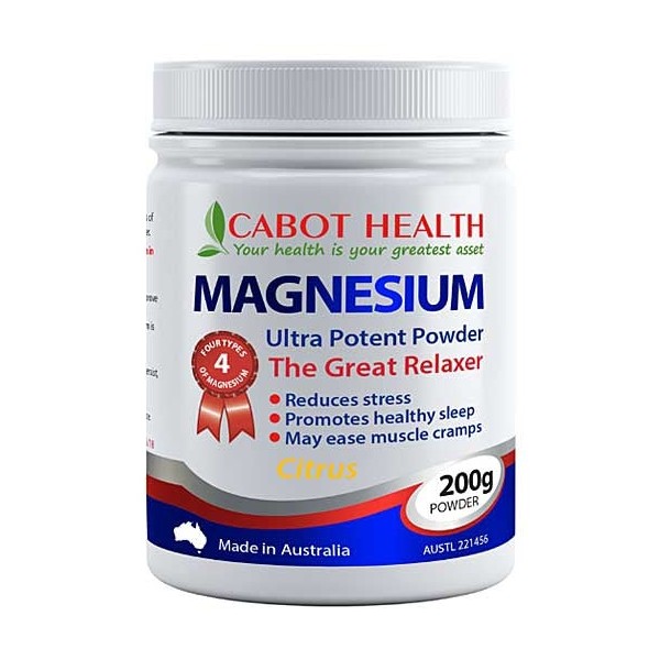 Cabot Health Magnesium Ultra Potent Citrus Powder 200g