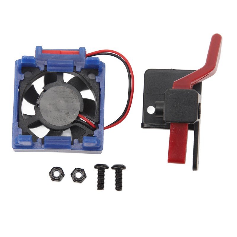ESC Cooling Fan ESC Reset Switch Set for Traxxas VXl