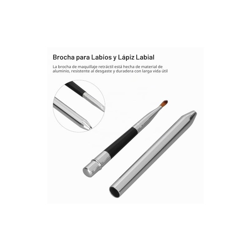 Pincel Labial Retráctil Grueso - Aplicador de Lápiz Labial Portátil