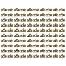 Tupalizy 100PCS Mini 2026 Year Charms Graduation Decor 2026 Tassel Charm Pendant for Grad Cap Tassels Keychains DIY Crafts Bracelets Necklaces Jewelry Making Wedding Party Supplies,14x9mm (Bronze)