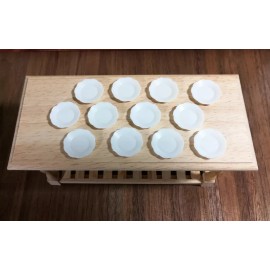 Dollhouse Plates Scalloped x12 White Decorative Edge Plastic 1:12 Scale